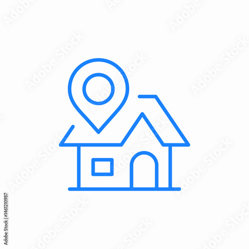 house pin icon sign vector