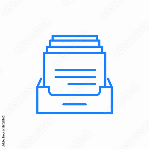 inbox documents stack icon sign vector