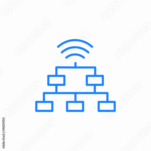 network structure icon sign vector