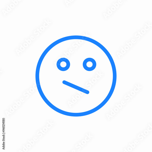 neutral face icon sign vector