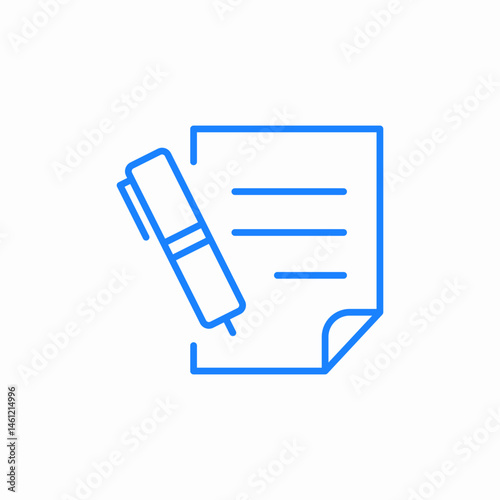 pen document icon sign vector