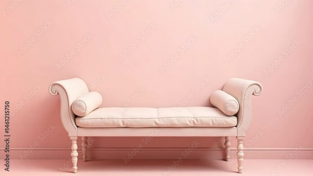 Elegant Pink Room with a White Daybed Stylish Interior Design