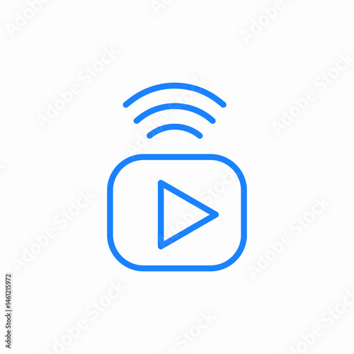 play button icon sign vector
