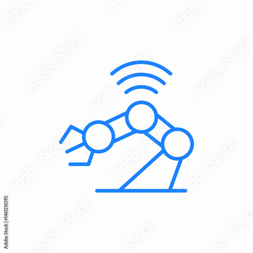 robotic arm icon sign vector