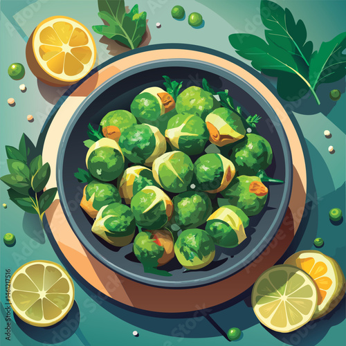 Roasted Brussels Sprouts with Lemon.