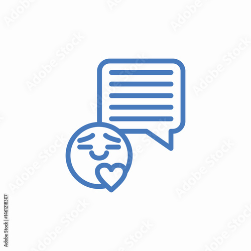 speech bubble love icon sign vector