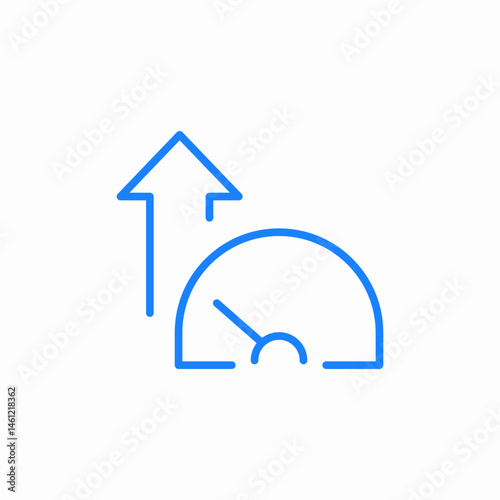 speedometer upload icon sign vector