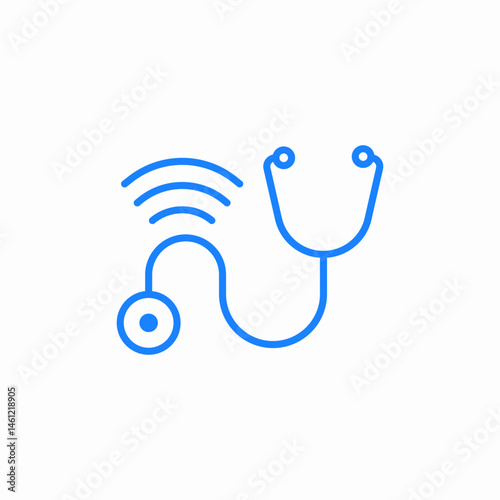 stethoscope medical icon sign vector