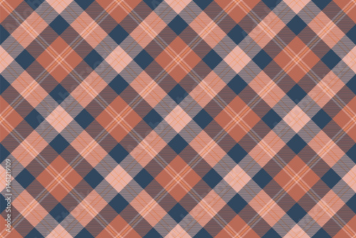 Elegant diagonal plaid pattern in muted terracotta, blush pink, and deep teal.  Perfect for textile design, apparel, website backgrounds, or autumnthemed projects.