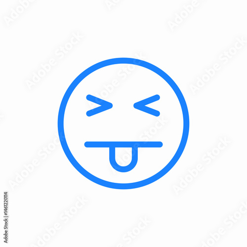 tongue out icon sign vector