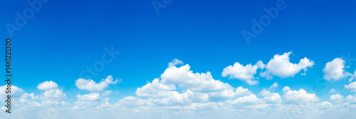 Obraz na płótnie Blue sky and white clouds. Panorama sky. Bfluffy cloud in the blue sky background w salonie