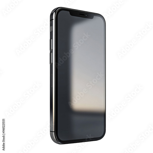 Modern smartphone, sleek design isolated on transparent or white background. Generative ai