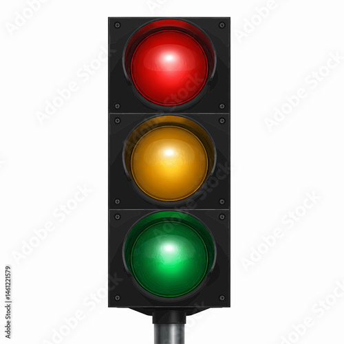 Traffic sign on a transparent white background suitable for vectors