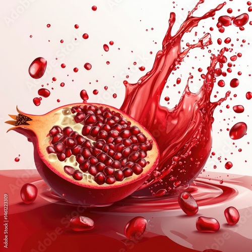 Pomegranate juice splash (16) photo