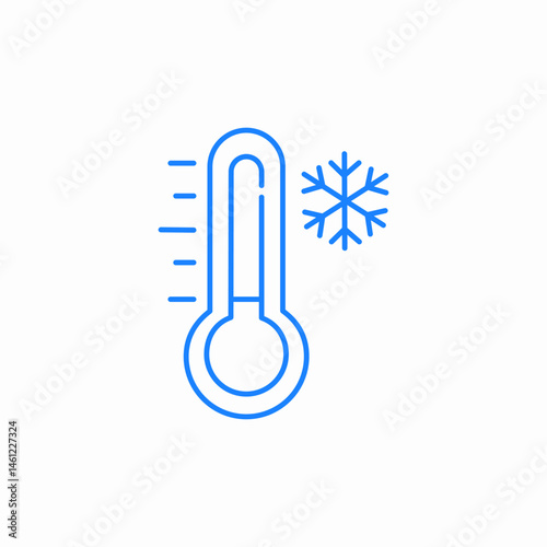 temperature cold icon sign vector