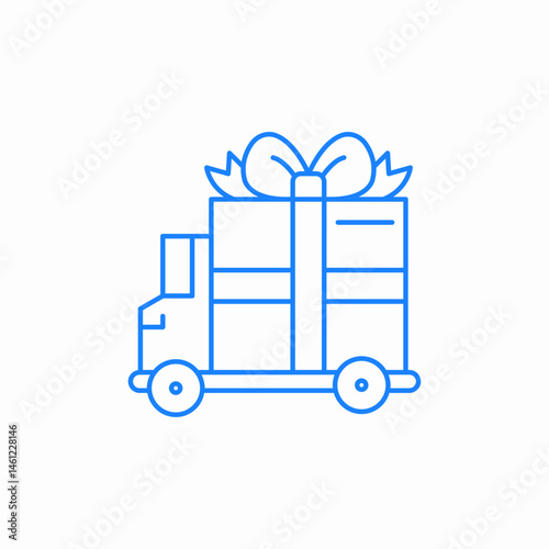 truck gifts icon sign vector