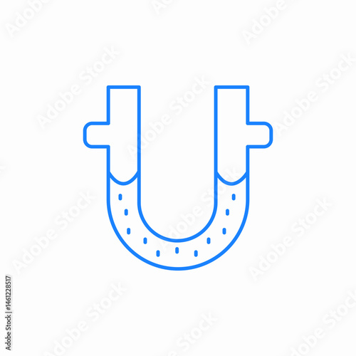 u tube manometer icon sign vector