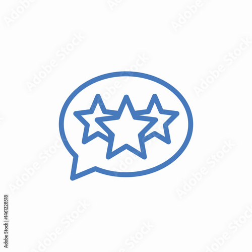 two stars speech icon sign vector