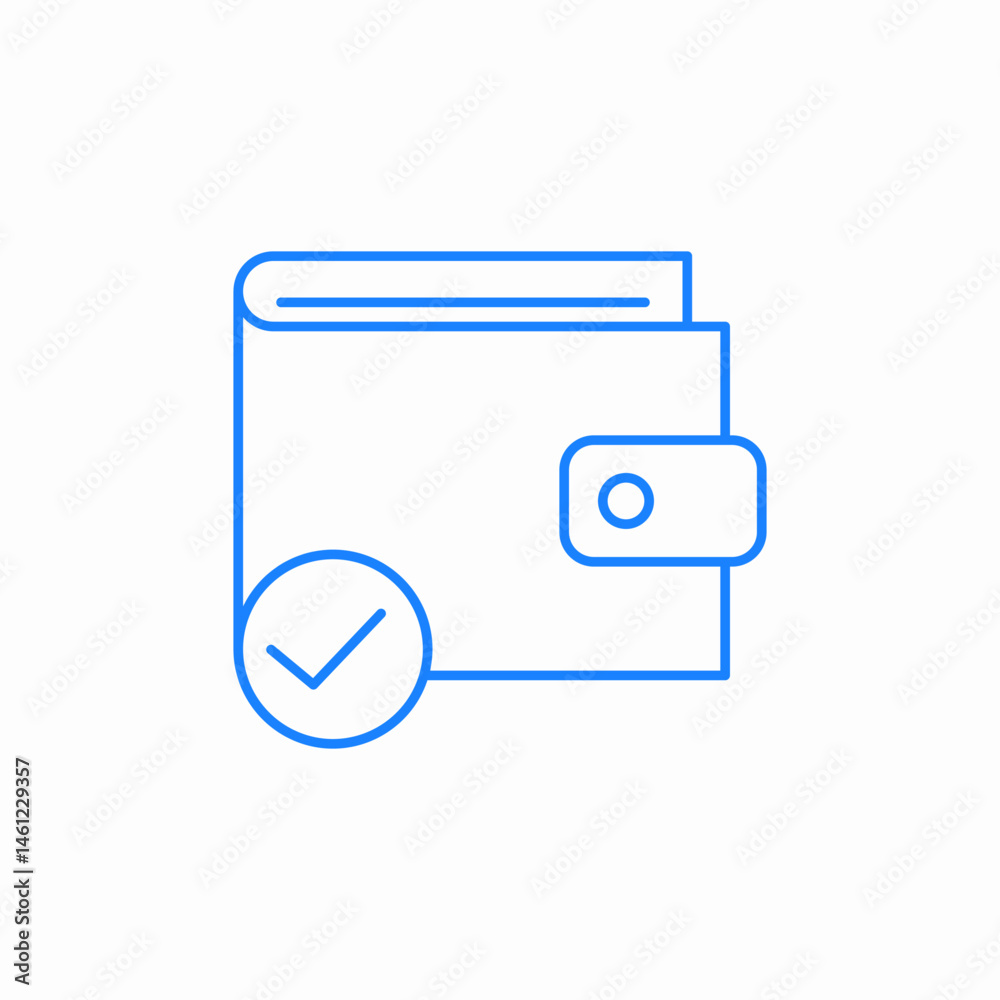 wallet check icon sign vector wallet check icon sign vector