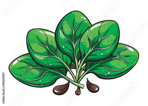 Fresh spinach leaves. bursting with nutrients.