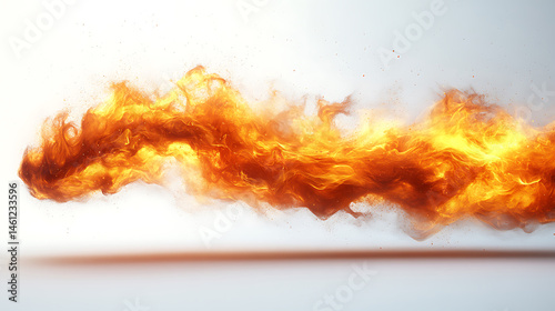 Abstract golden flowing energy visualizing heat and power on a light background for artistic applications