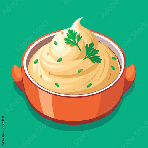 Delicious creamy mashed potatoes dish.