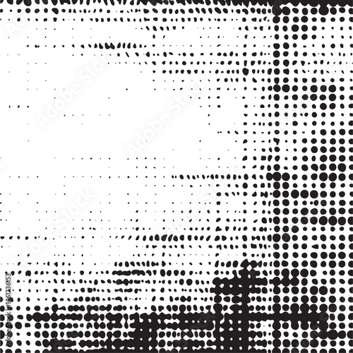 Abstract white and black of numerous small circles.