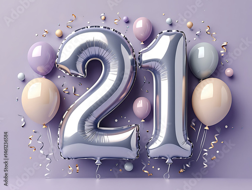 Pastel Balloons Celebrate a 21st Birthday Party