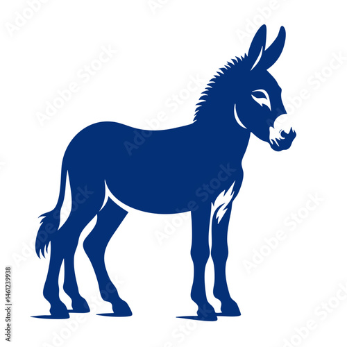 Majestic Donkey Silhouette: A Powerful Vector Illustration