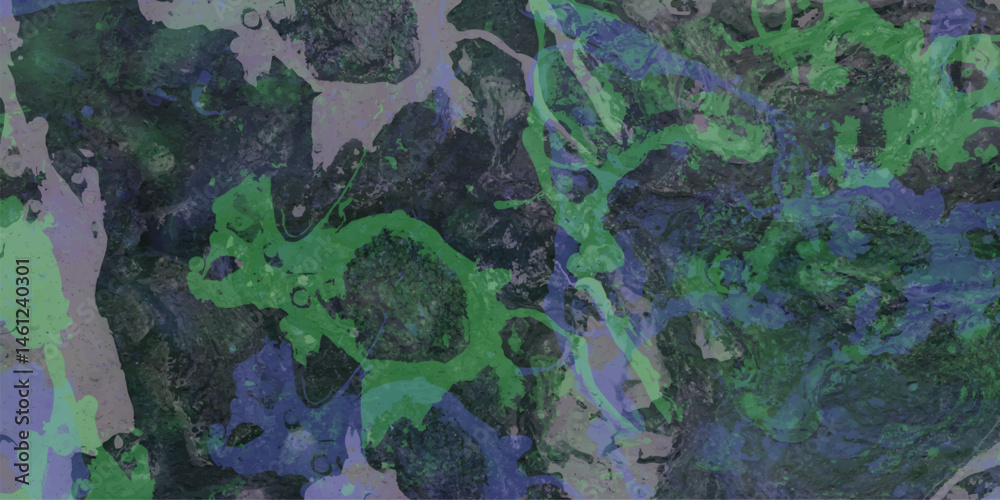 Abstract artistic blend of textured shapes in earthy tones showcasing a fusion of blue green and grey hues creating a unique organic pattern for diverse design applications