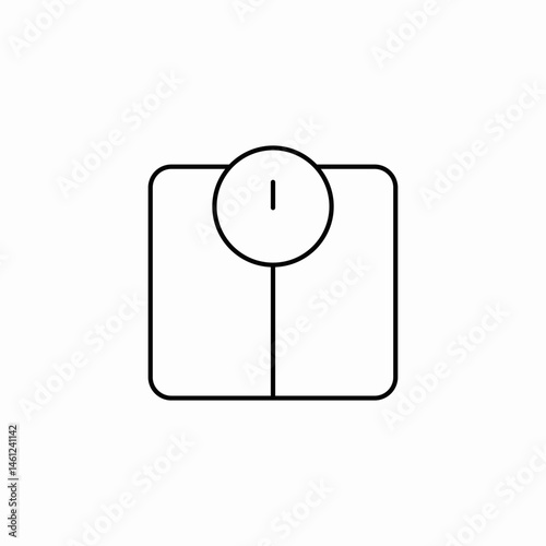 bathroom scale icon sign vector
