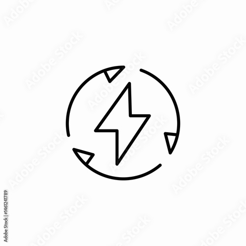 bolt energy icon sign vector