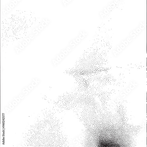 A solitary figure stands amidst a textured white background.