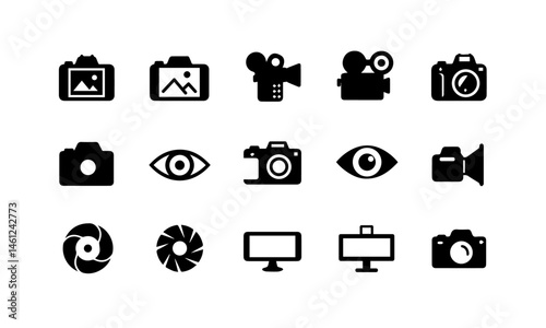 Photography and Videography Icons Set