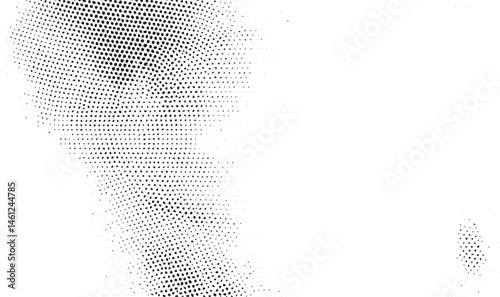 A stylized abstract portrait composed of numerous small dots.