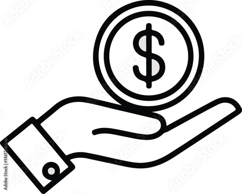 Depicting a hand tenderly presenting a dollar coin, signifying generosity, investment, and the exchange of value within an impactful financial landscape.