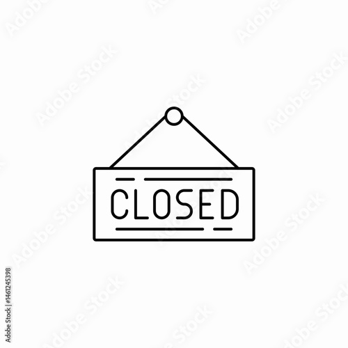 closed board icon sign vector