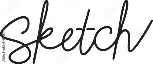 A handwritten word 'Sketch' appears on a white background.