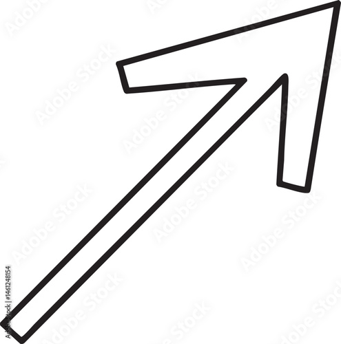 A bold stylized arrow points upwards towards a bright