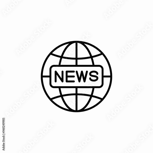 global news icon sign vector