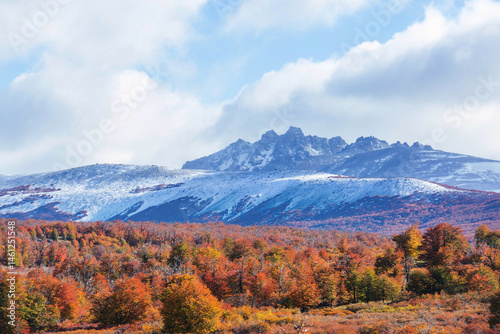 Obraz na płótnie Autumn in Patagonia w salonie