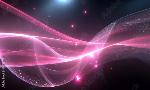 Abstract pink energy waves