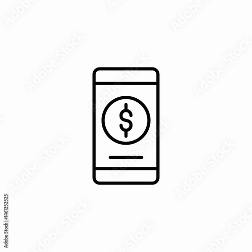 mobile payment icon sign vector