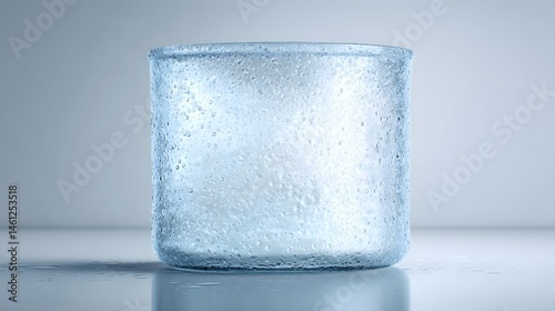 Obraz na płótnie Frosty ice bucket dazzles like a crystal gem in a studio spotlight. w salonie