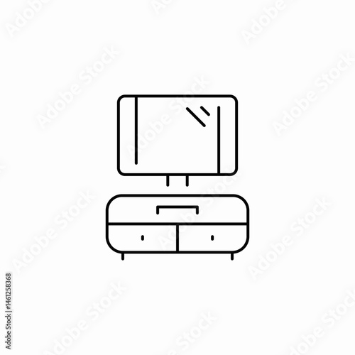 television stand icon sign vector