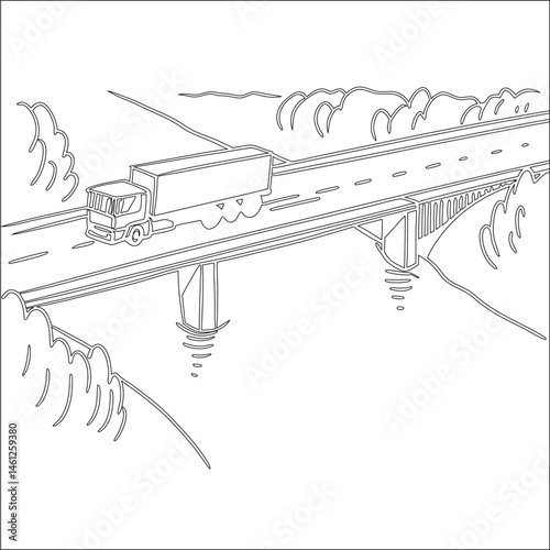 Black vector illustration design sketch icon of a train at a railway station