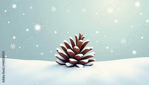 frosty pine cone