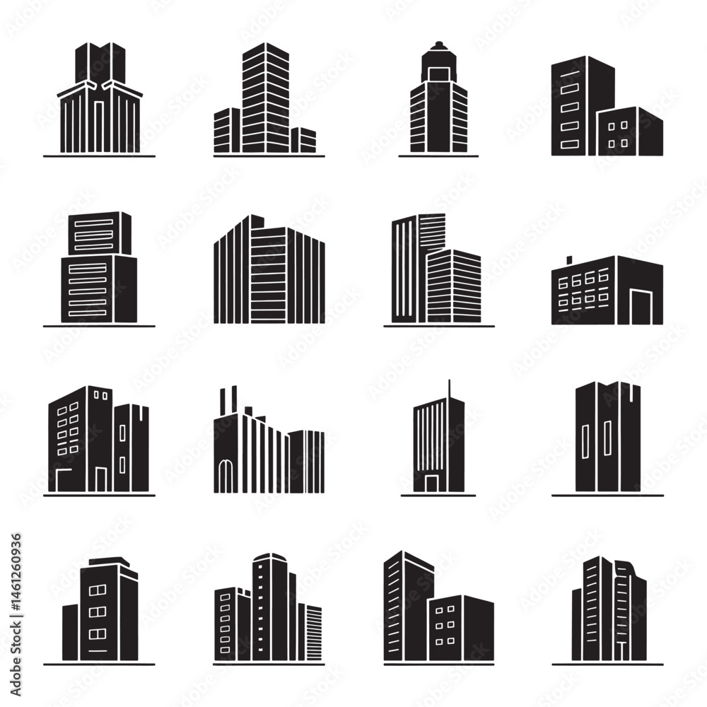 Obraz premium House icon sec vector, building icon set Vector