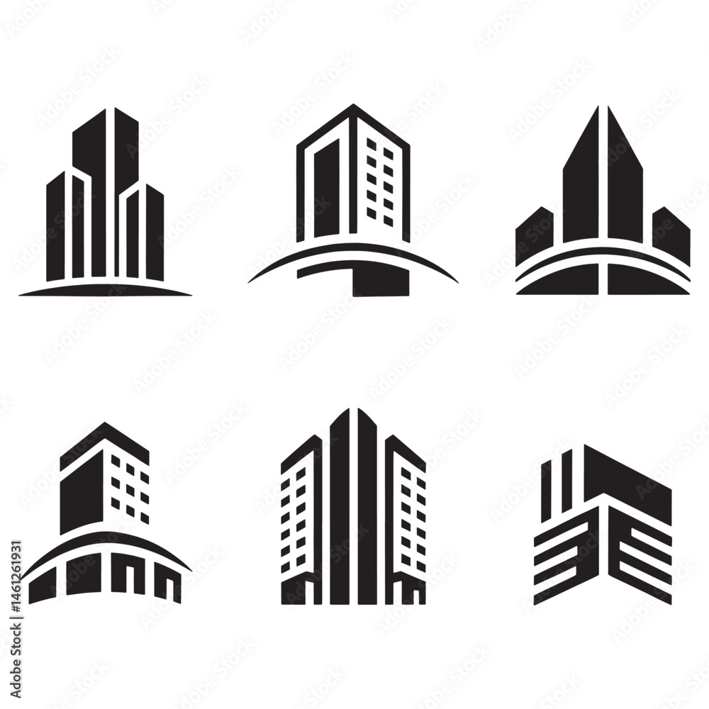 Obraz premium House icon sec vector, building icon set Vector