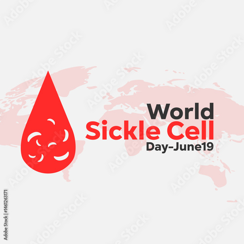 vector graphic of World Sickle Cell Awareness Day, ideal for World Sickle Cell Awareness Day celebration.
